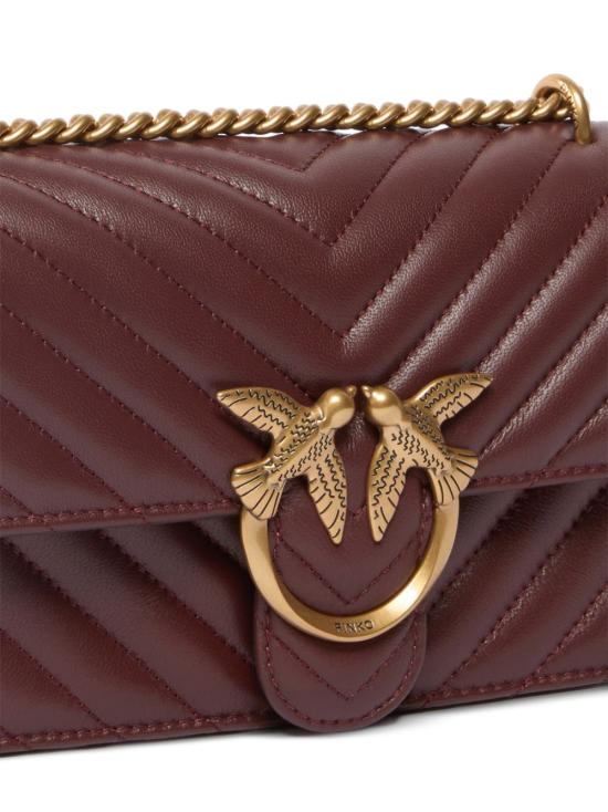 26SS 핑코 숄더백 100074A0GKR49Q BURGUNDY ORO - PINKO