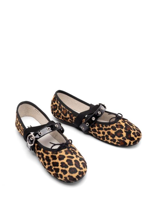 26SS 레페토 발레 트위스트 플랫 슈즈 V4237PONYVBALLETTWIBAB1480 NOIR LEOPA - REPETTO