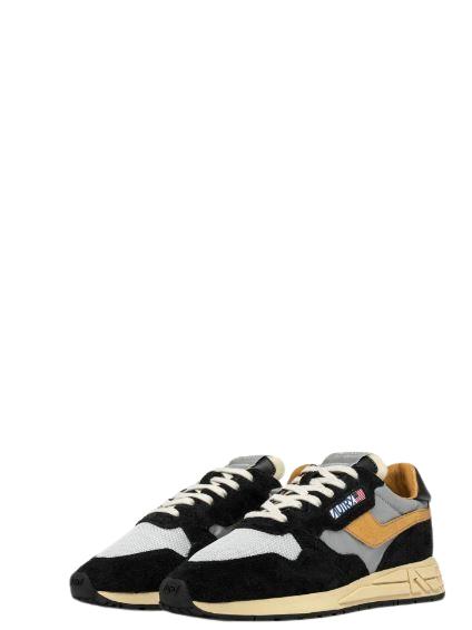 26SS 오트리 릴윈드 로우 나일론 스웨이드 스니커즈 WWLMRL05SLVORNG Black Silver Orange - AUTRY