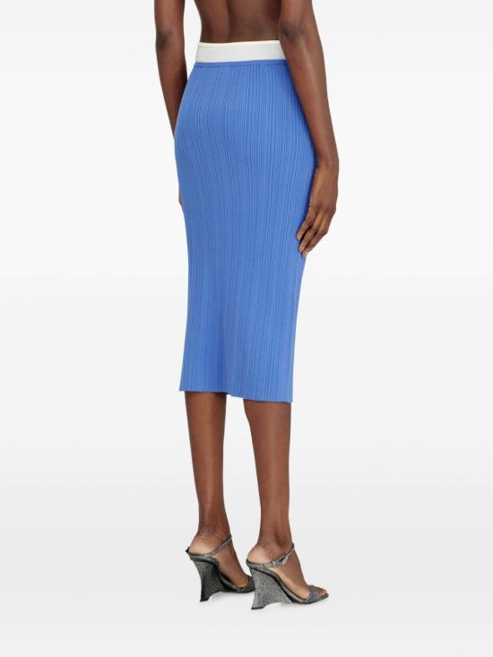 26SS 디젤 M-지니아 리브드 니트 스커트 A208400WICK8LF Blue - DIESEL