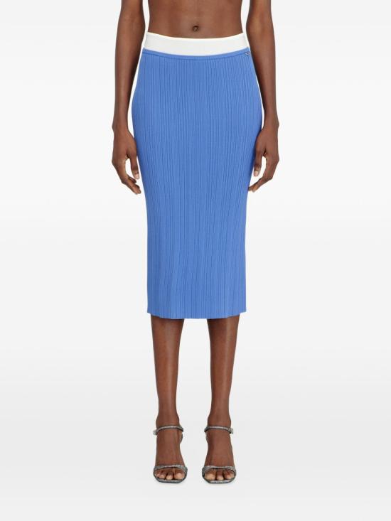 26SS 디젤 M-지니아 리브드 니트 스커트 A208400WICK8LF Blue - DIESEL