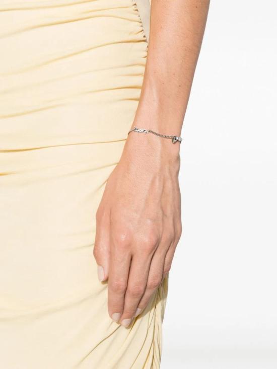 26SS 생로랑 오피움 참 브레이슬릿 메탈 앤 라인스톤 692489Y15268368 ARGENT - SAINT LAURENT