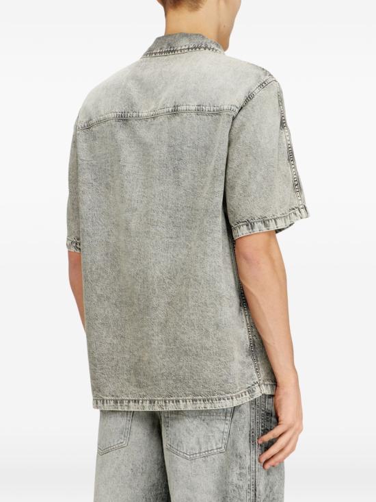 26SS 디젤 반팔 셔츠 A21737068UM02 Light grey - DIESEL