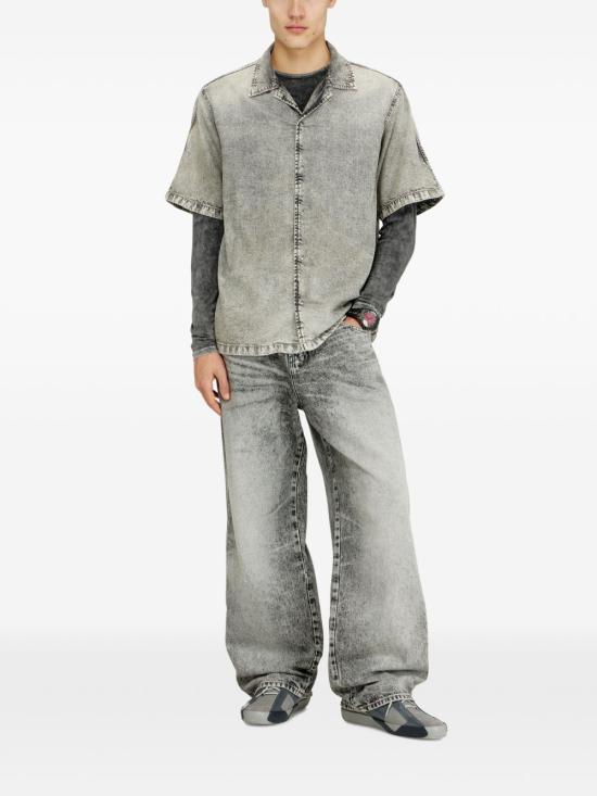 26SS 디젤 반팔 셔츠 A21737068UM02 Light grey - DIESEL