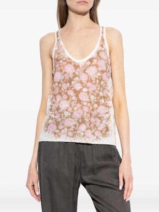 26SS 디젤 민소매 티셔츠 A239340IKCL7GJ Pink Brown - DIESEL