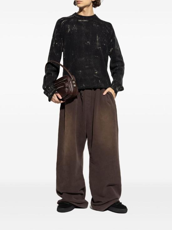 26SS 디젤 디스트레스드 울 블렌드 점퍼 A213980GSBW900 Black - DIESEL