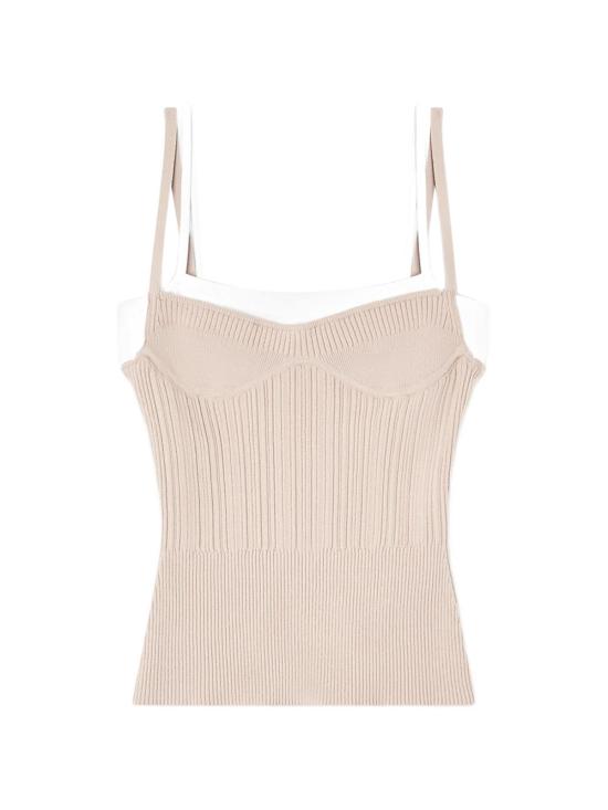 26SS 디젤 M-잔드라 니트 탱크 탑 A208450WICK7AW Neutrals