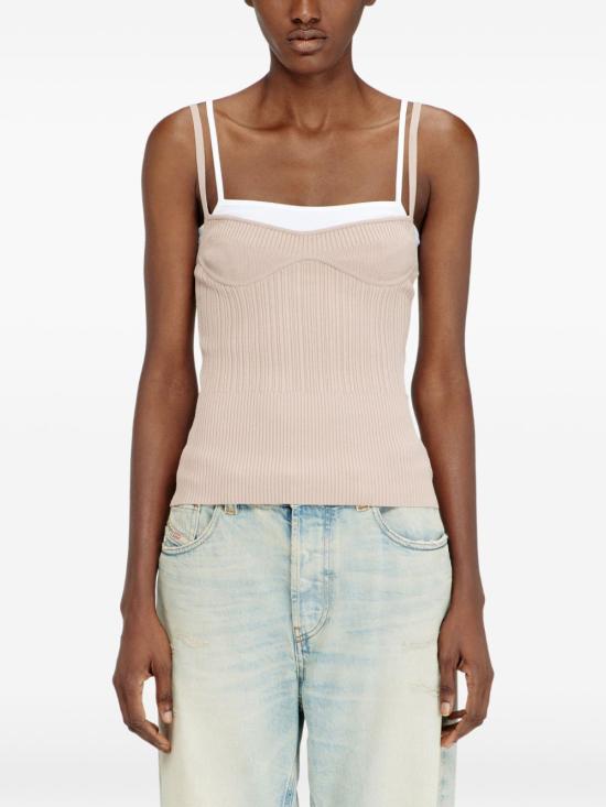 26SS 디젤 M-잔드라 니트 탱크 탑 A208450WICK7AW Neutrals - DIESEL