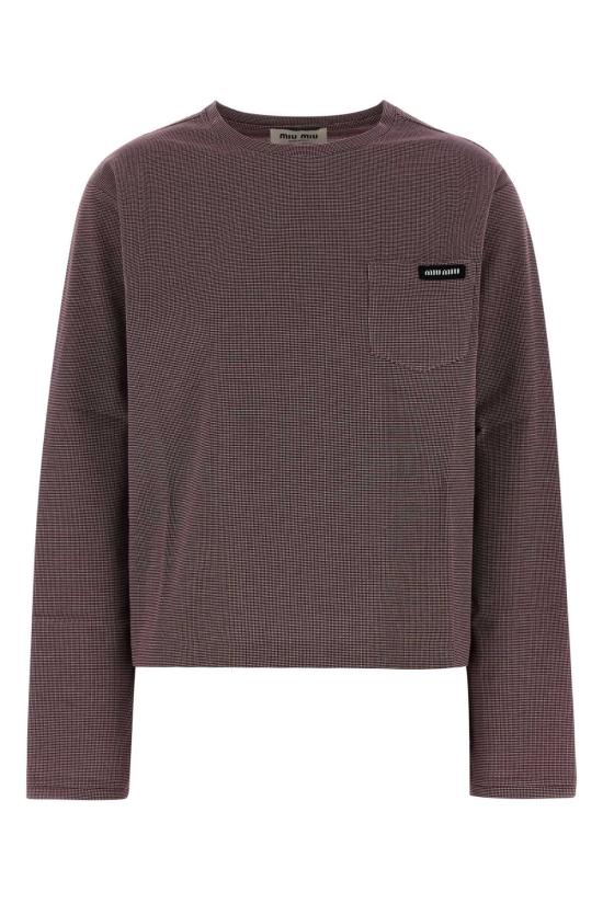 26SS 미우미우 긴팔 티셔츠 MJLA47SOOO19J4 F0X97 Multicoloured