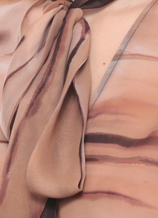 26SS 엘리자베타프랜치 블라우스 CA16062E2 470 Marrone - ELISABETTA FRANCHI