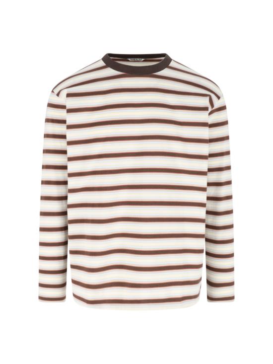 26SS 오라리 긴팔 티셔츠 A26SP01GJ FADE BROWN STRIPE DOM