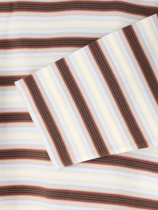 26SS 오라리 긴팔 티셔츠 A26SP01GJ FADE BROWN STRIPE DOM - AURALEE