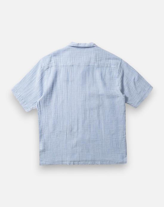 26SS 에드몬드 스튜디오 반팔 셔츠 1261022560 PLAIN DK BLUE White blue - EDMMOND STUDIOS