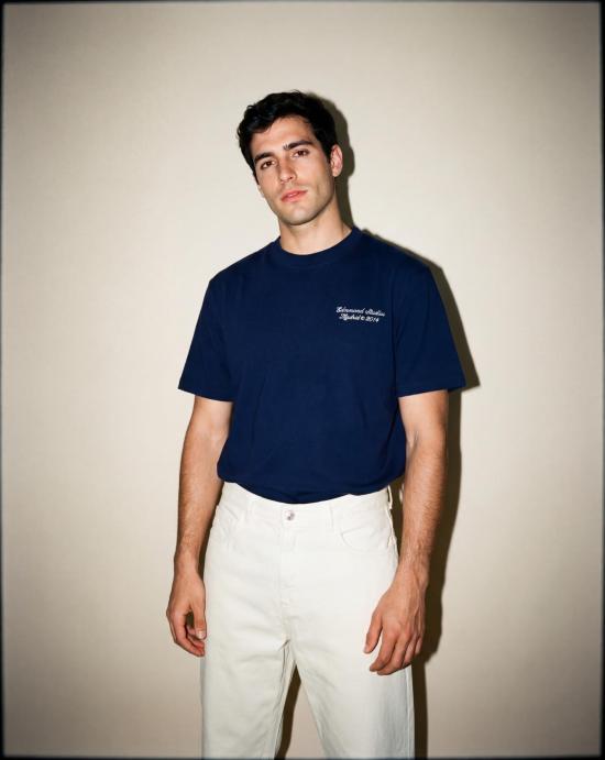 26SS 에드몬드 스튜디오 반팔 티셔츠 1263008590 PLAIN NAVY Navy - EDMMOND STUDIOS