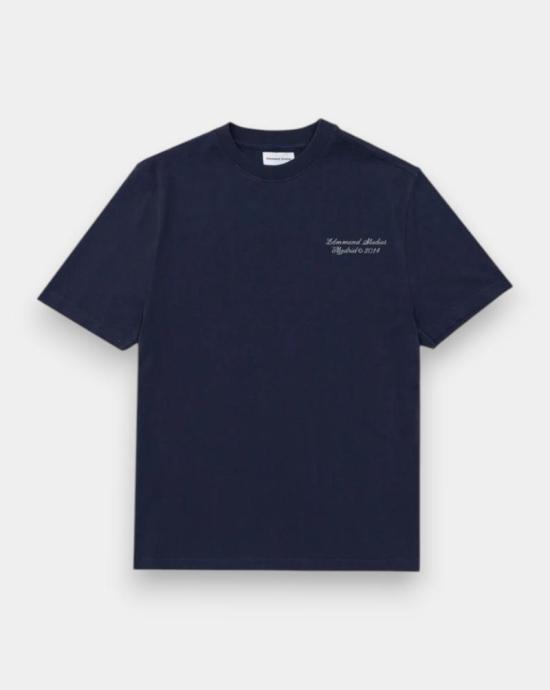26SS 에드몬드 스튜디오 반팔 티셔츠 1263008590 PLAIN NAVY Navy