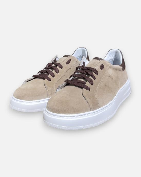 26SS 칼체 스니커즈 X2527 OTTERPROF SABBIA 582 CIERVO CA Brown beige - CALCE