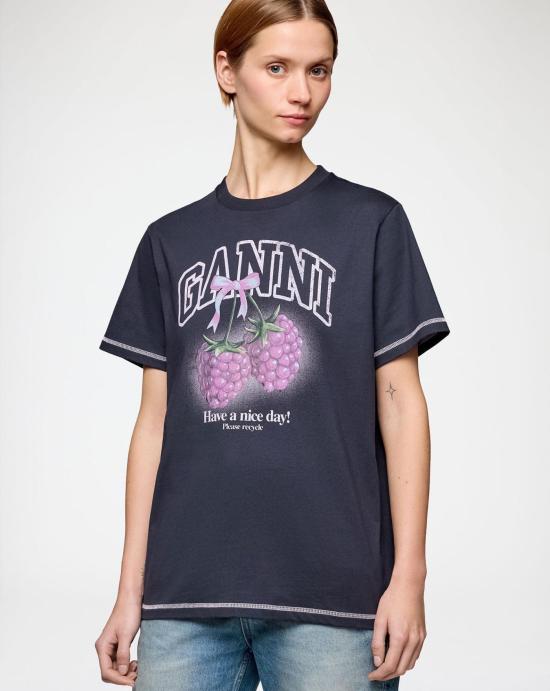 26SS 가니 반팔 티셔츠 A1050219 252 Phantom - GANNI