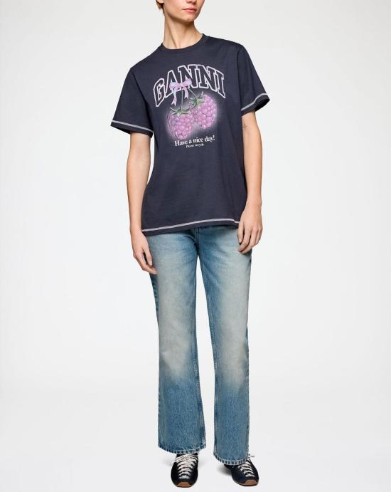 26SS 가니 반팔 티셔츠 A1050219 252 Phantom - GANNI