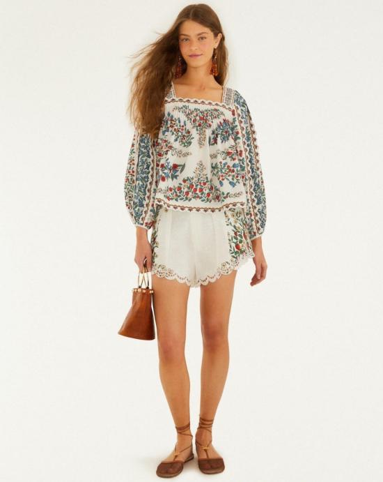 26SS 팜 리오 블라우스 352183 26049 White - FARM RIO