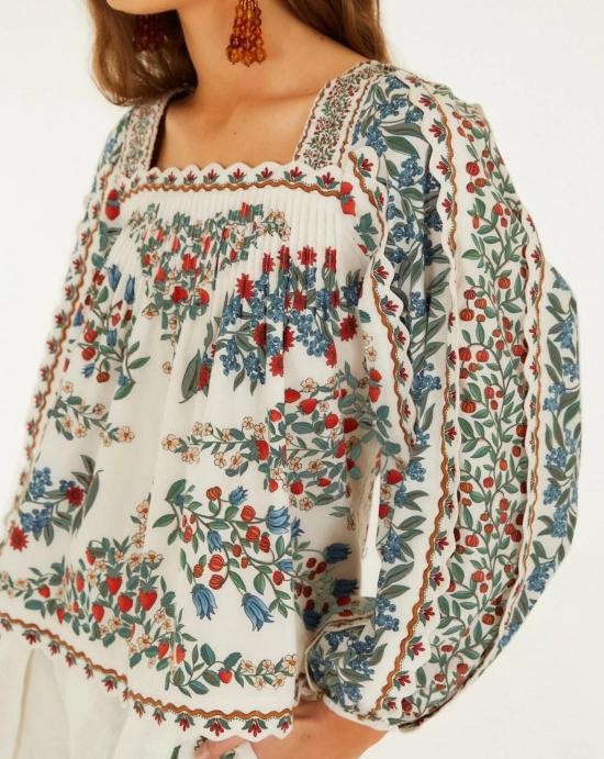 26SS 팜 리오 블라우스 352183 26049 White - FARM RIO