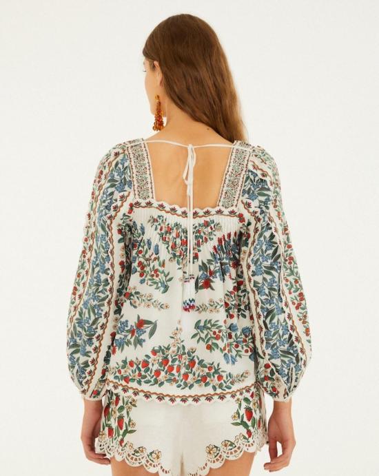 26SS 팜 리오 블라우스 352183 26049 White - FARM RIO