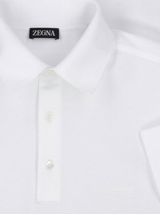 26SS 에르메네질도제냐 폴로 티셔츠 RUH348A3 H794 N00 White - ERMENEGILDO ZEGNA