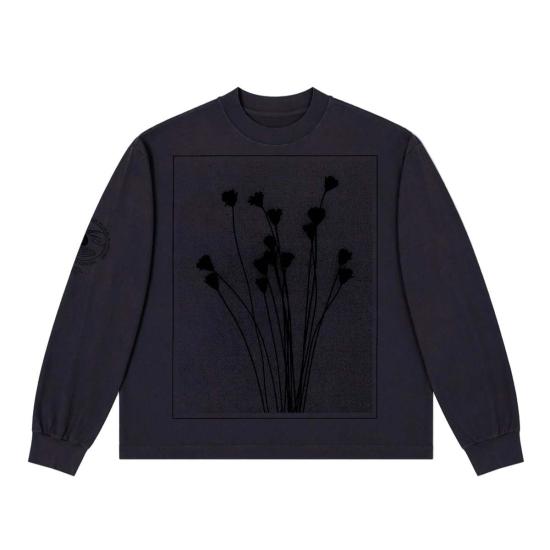  Fresh Cut Flowers 긴팔 티셔츠 갓 자른 꽃 나무