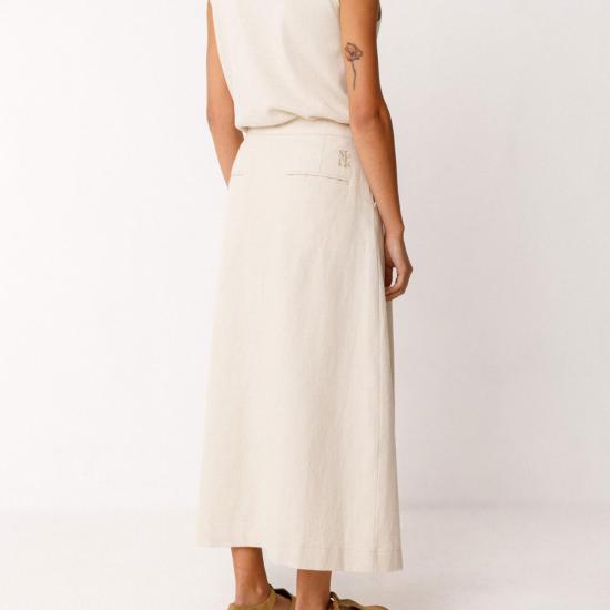  에스케이에프케이 롱 스커트 Skfk 이오아나 스커트 아이보리 - SKFK