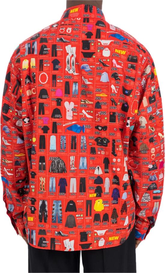  발렌시아가 긴팔 셔츠 662983TLL026400 RED - BALENCIAGA