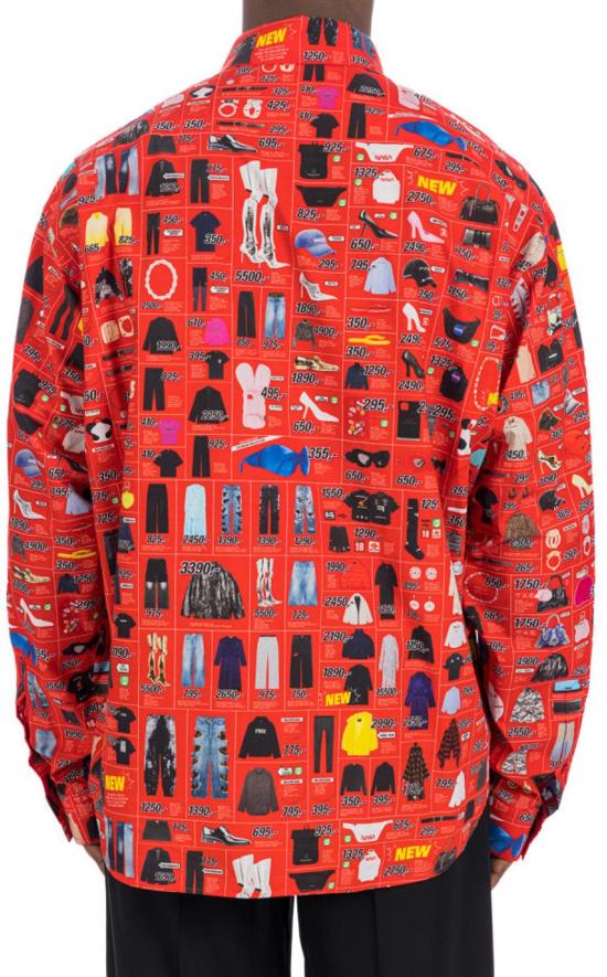  발렌시아가 긴팔 셔츠 662983TLL026400 RED - BALENCIAGA