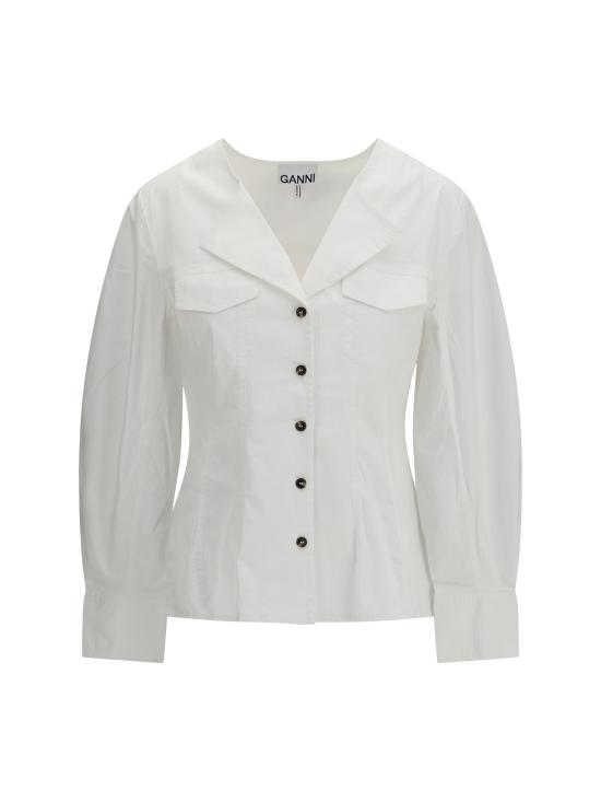 26SS 가니 블라우스 A1040353 151 WHITE