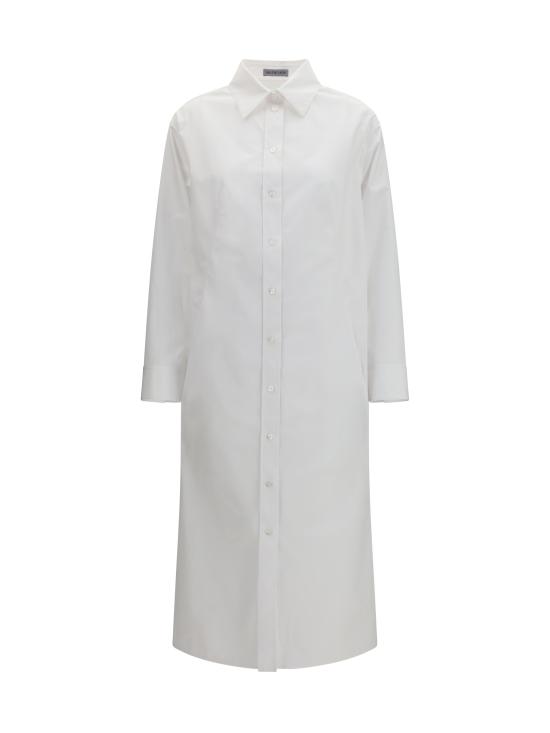 26SS 발렌시아가 미디 원피스 872283TUM20 9000 WHITE