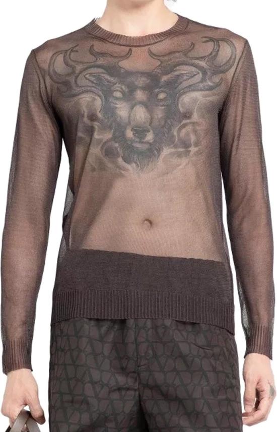  발렌티노 가라바니 긴팔 티셔츠 2V0KC25Y9CKE05 BROWN - VALENTINO GARAVANI