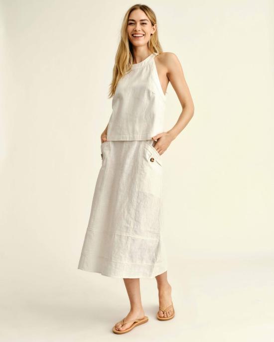  카르톨리나 미디 스커트 Su26 앨리스 버튼 스커트 - CARTOLINA