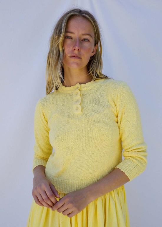  엠마 로스코프 긴팔 티셔츠 스키 헨리 탑