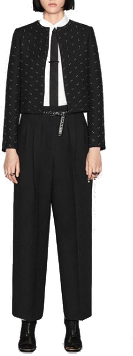  디올 스트레이트 팬츠 241P04A11660021 BLACK - DIOR