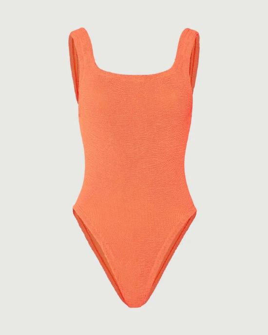  훈자 지 원피스 수영복 훈자 G 스퀘어넥 수영복 오렌지