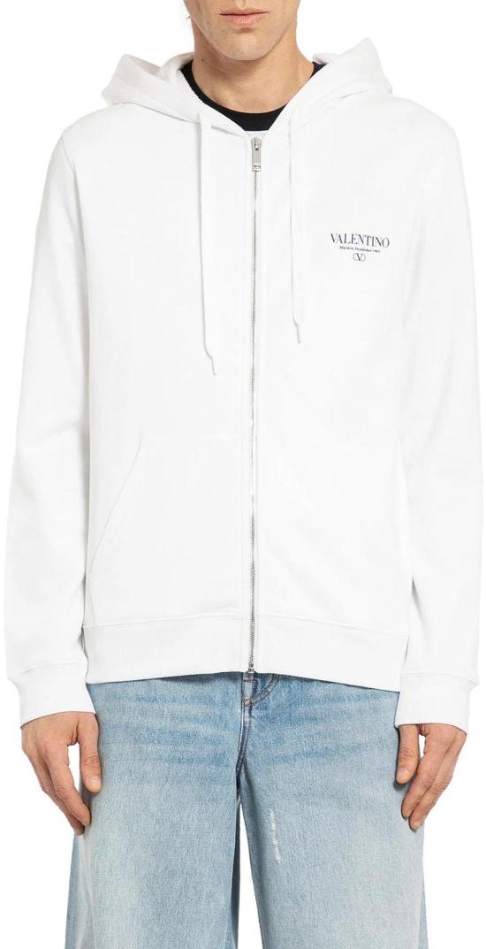  발렌티노 가라바니 후드 티셔츠 5V3MF27QA8DA01 WHITE - VALENTINO GARAVANI