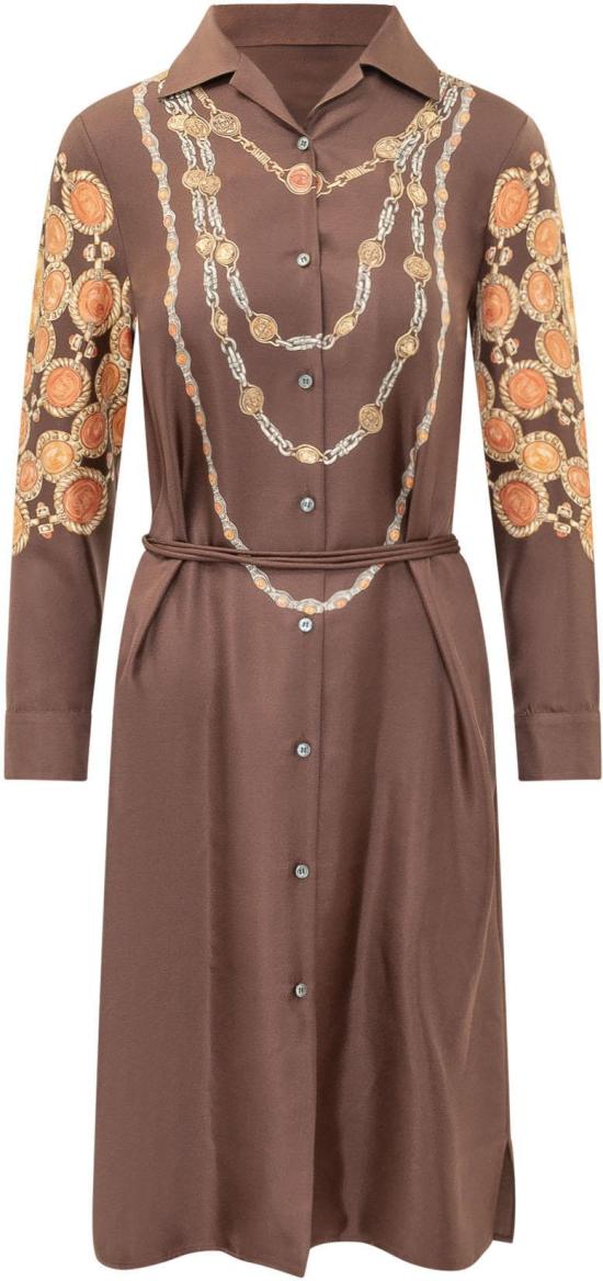 26SS 베르사체 미디 원피스 10246591A179525N940 BROWN