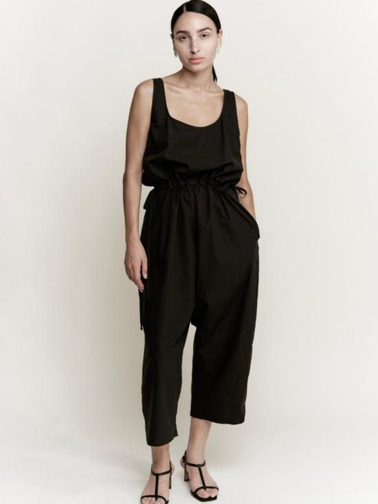  모던 위빙 점프수트 탱크 사이드 타이