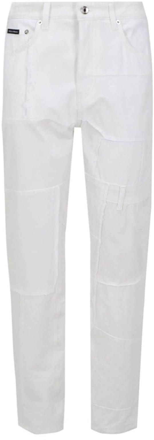  돌체앤가바나 스트레이트 팬츠 FTAIADG8GH0S9000 WHITE