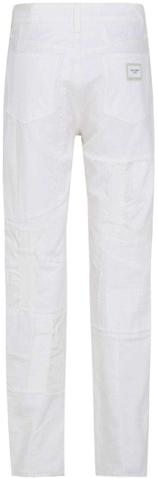  돌체앤가바나 스트레이트 팬츠 FTAIADG8GH0S9000 WHITE - DOLCE & GABBANA