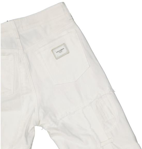  돌체앤가바나 스트레이트 팬츠 FTAIADG8GH0S9000 WHITE - DOLCE & GABBANA