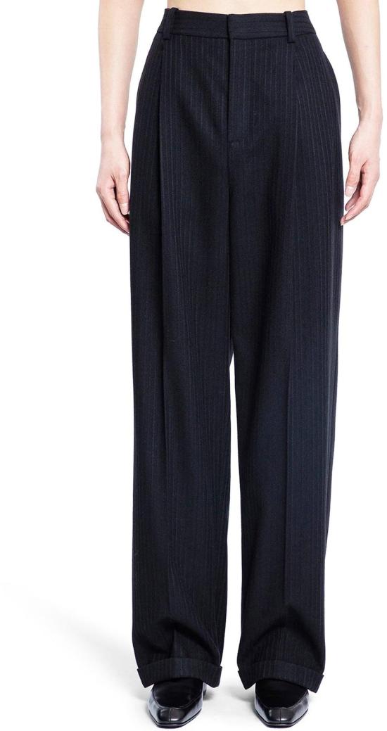  생로랑 스트레이트 팬츠 796137Y1J321000 BLACK - SAINT LAURENT