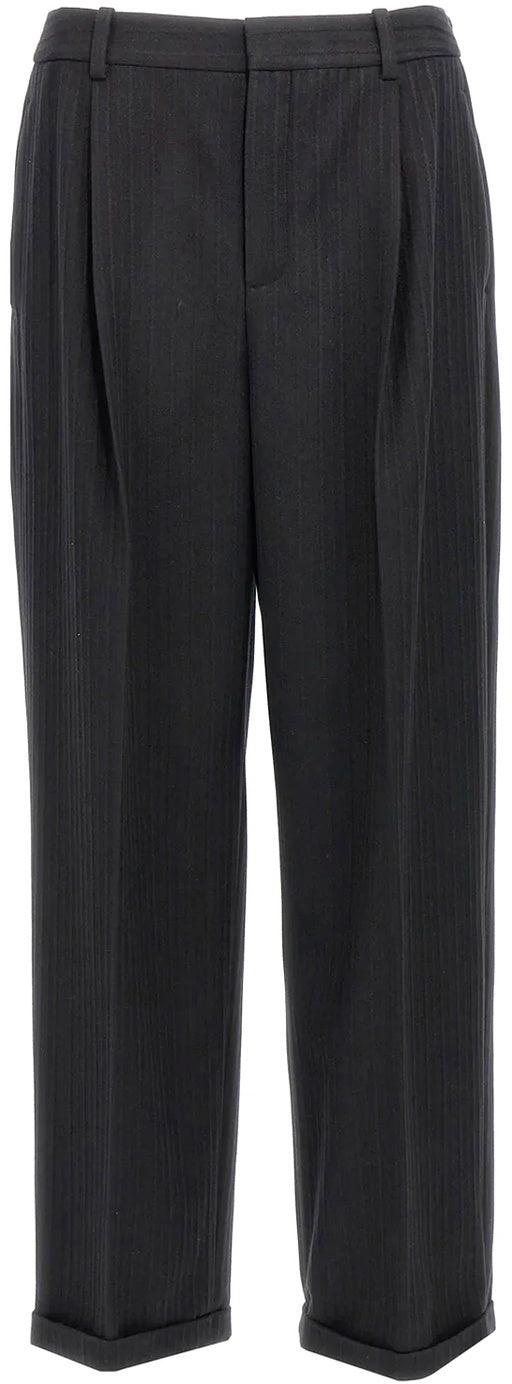  생로랑 스트레이트 팬츠 796137Y1J321000 BLACK