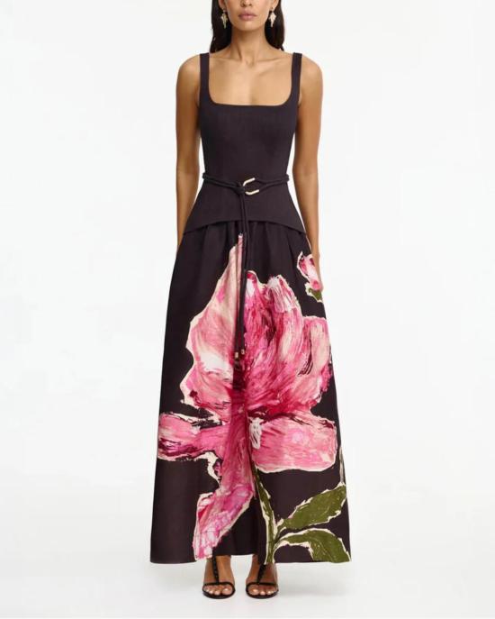  아클레어 롱 원피스 에이클러 액턴힐 맥시 드레스 가넷 매그놀리아 - ACLER