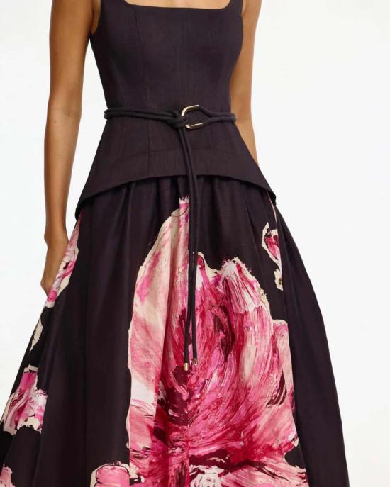  아클레어 롱 원피스 에이클러 액턴힐 맥시 드레스 가넷 매그놀리아 - ACLER