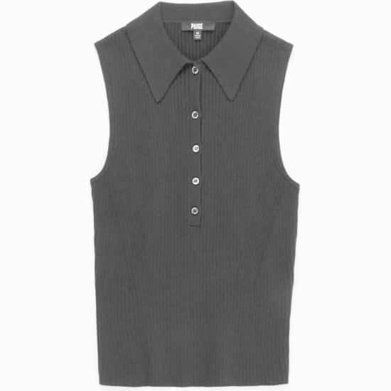  페이지 폴로 티셔츠 베스타 탑 블랙