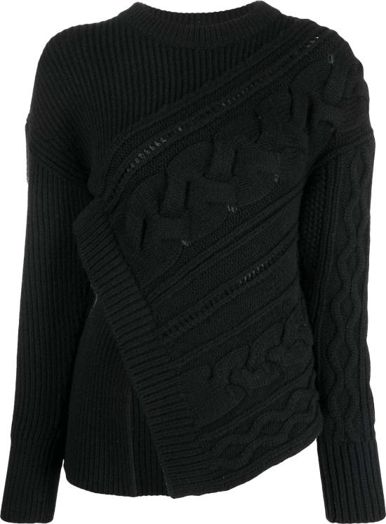 알렉산더 맥퀸 긴팔 티셔츠 720639Q1A4P1000 BLACK