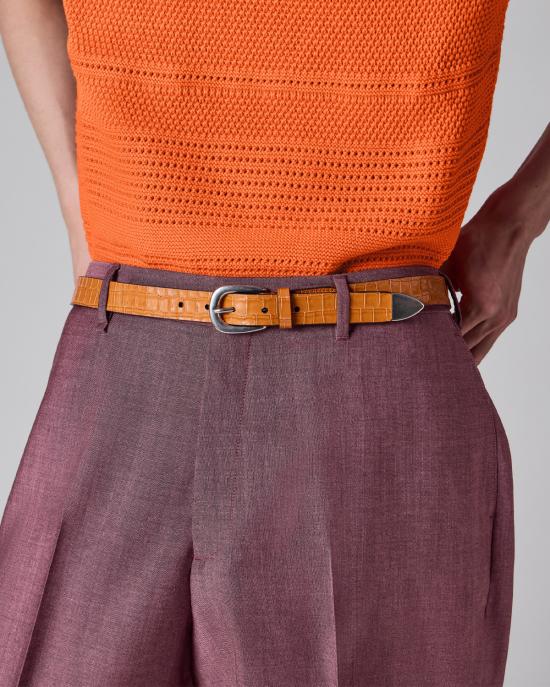 26SS 폴 스미스 가죽 벨트 M1A 8295 USHCRO 16 ARANCIONE - PAUL SMITH